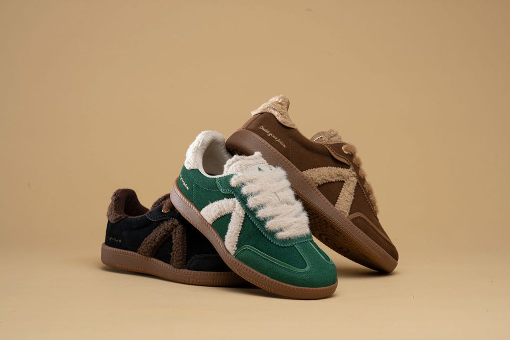 ELITE CLASSIC - GREEN/ CREAM SHERPA SNEAKERS