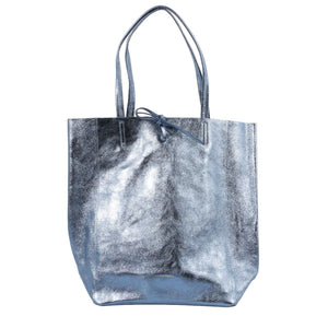 
            
                Load image into Gallery viewer, MAISON FANLI- METALLIC BLUE JEANS BAG
            
        