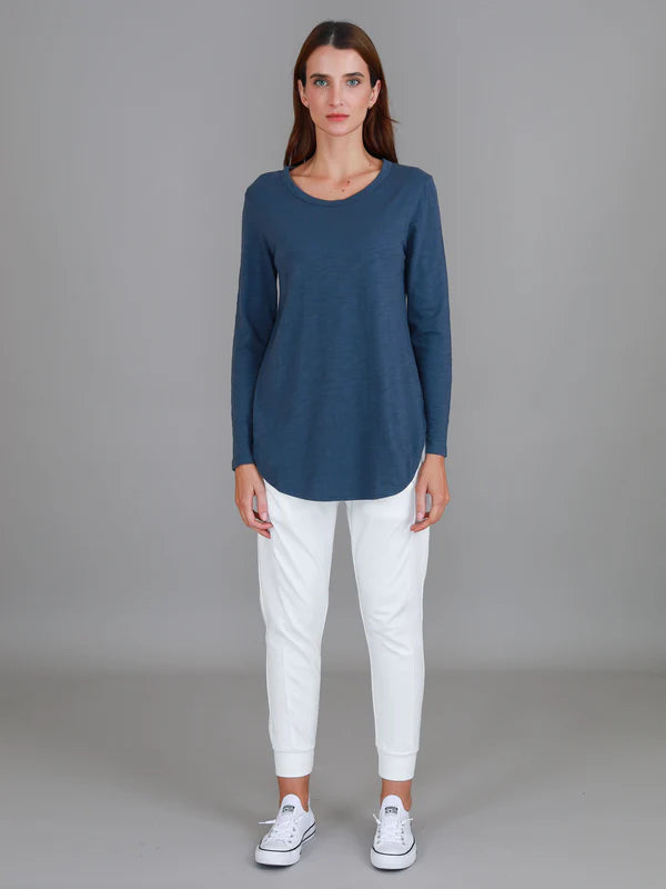 SCARLET LONG SLEEVE TEE -  INDIGO
