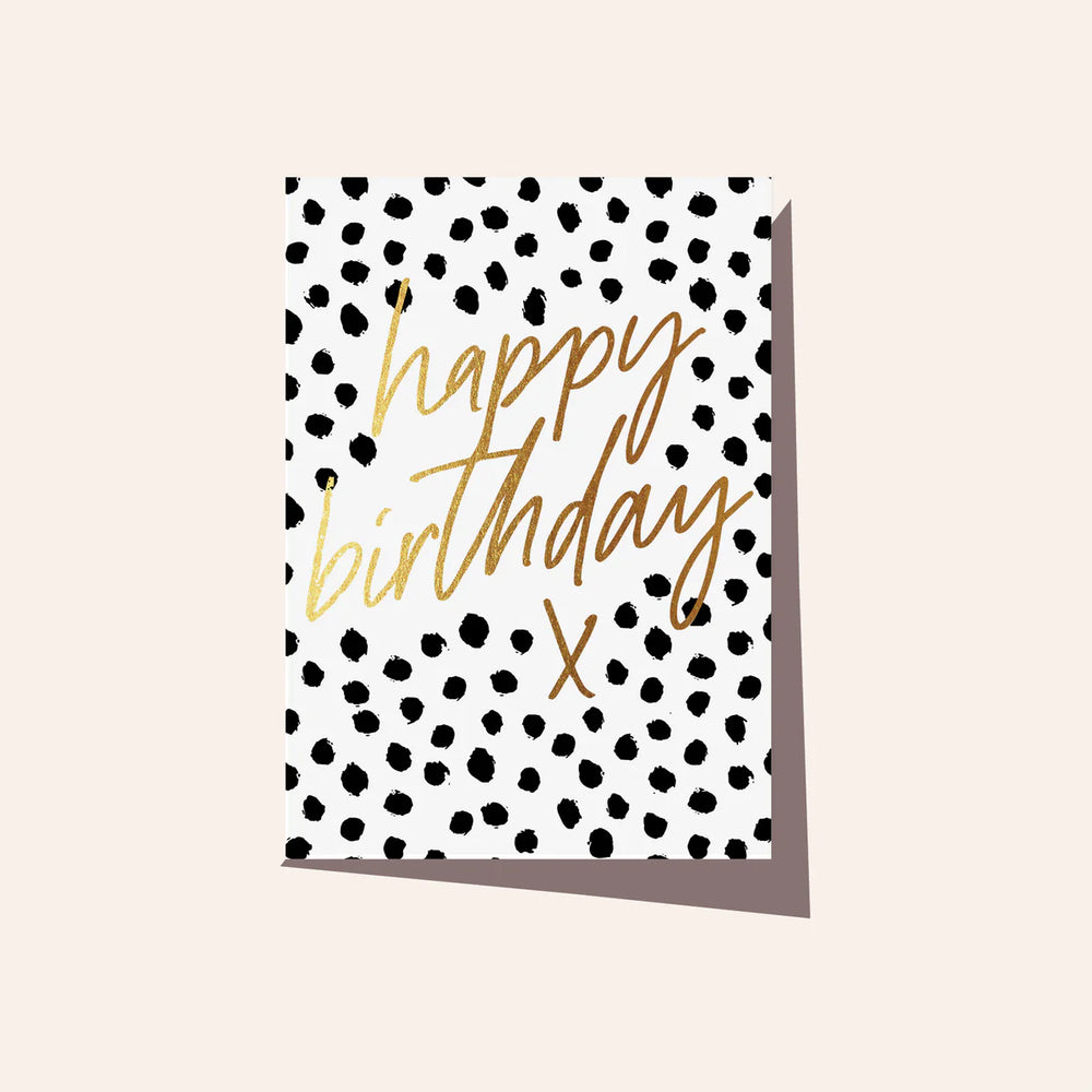 
            
                Load image into Gallery viewer, BLACK DOTS BIRTHDAY CARD
            
        