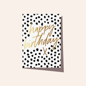 
            
                Load image into Gallery viewer, BLACK DOTS BIRTHDAY CARD
            
        