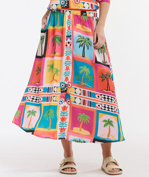 SULKY SKIRT - PALM TREE PRINT