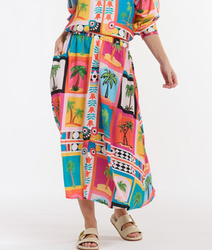 SULKY SKIRT - PALM TREE PRINT