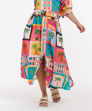 SULKY SKIRT - PALM TREE PRINT