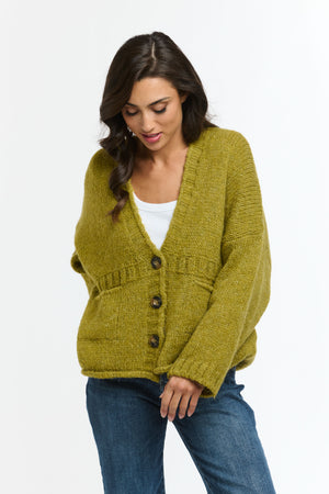 WOODLAND CARDI - OLIVE