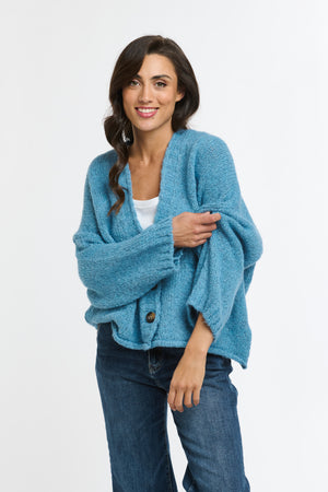 WOODLAND CARDI - BLUE