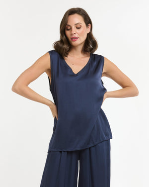 V-NECK CAMI - NAVY