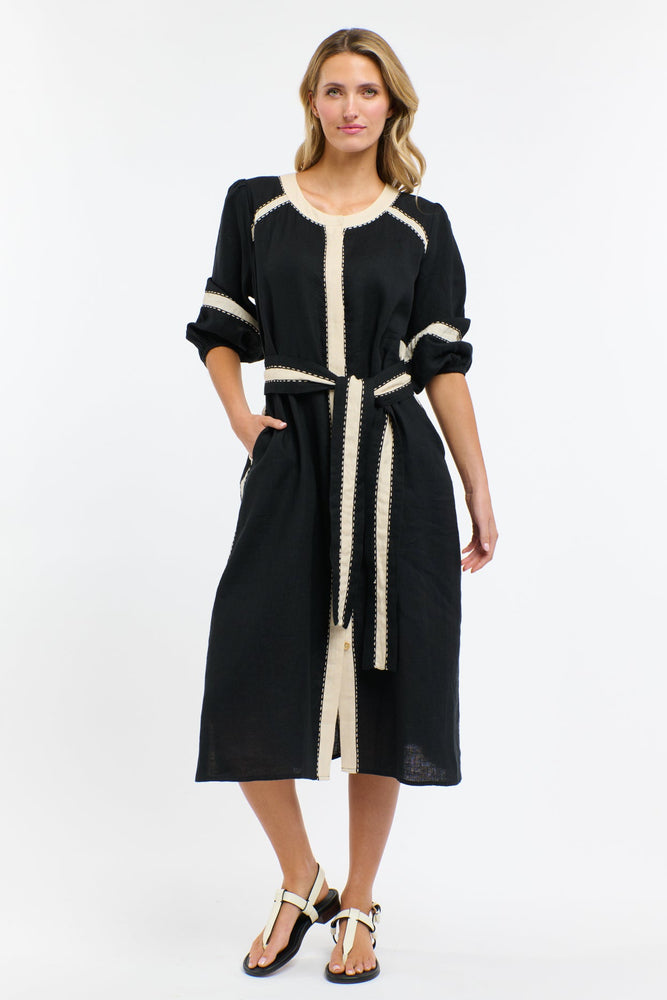 CAROLYN RESORT DRESS - BLACK