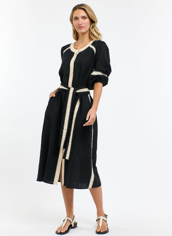 CAROLYN RESORT DRESS - BLACK