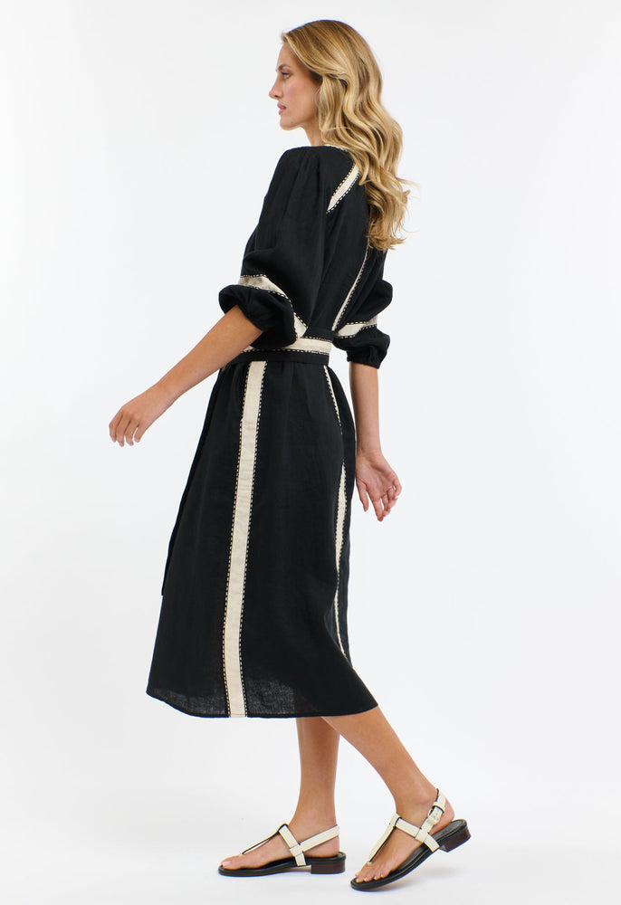CAROLYN RESORT DRESS - BLACK