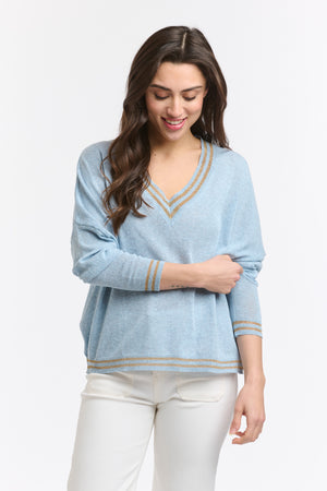 LUREX COLLEGE KNIT - CELESTE