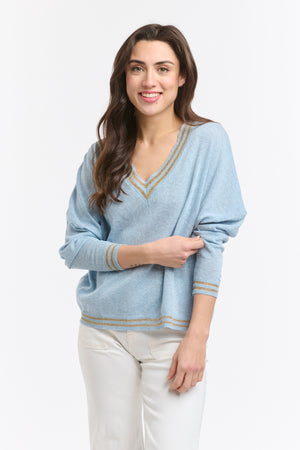 LUREX COLLEGE KNIT - CELESTE