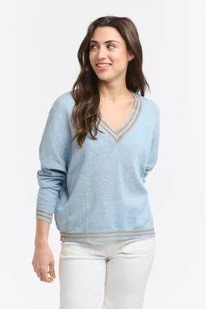 LUREX COLLEGE KNIT - CELESTE