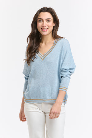 LUREX COLLEGE KNIT - CELESTE