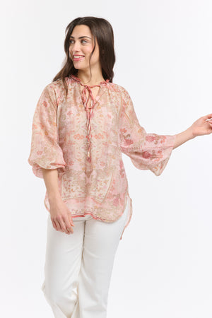 EMILY RUFFLE COLLAR - SHIRT - BLUSH