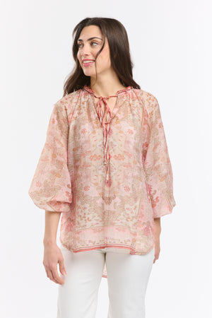 EMILY RUFFLE COLLAR - SHIRT - BLUSH