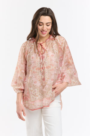 EMILY RUFFLE COLLAR - SHIRT - BLUSH