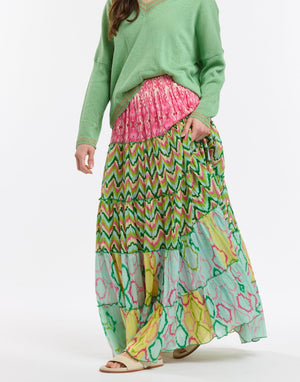 SALTY SKIRT - PINK & GREEN