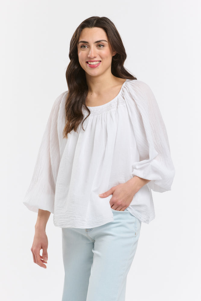 ROMANCE BLOUSE - WHITE