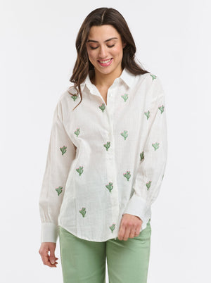 CACTUS SHIRT - SOLID WHITE