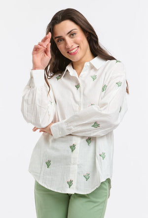 CACTUS SHIRT - SOLID WHITE