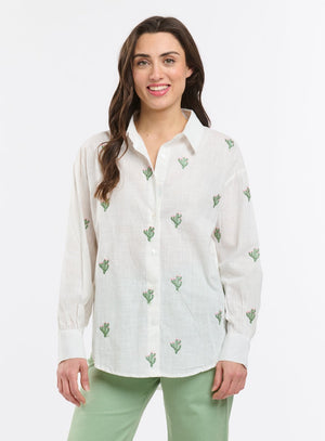 CACTUS SHIRT - SOLID WHITE