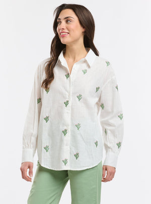 CACTUS SHIRT - SOLID WHITE
