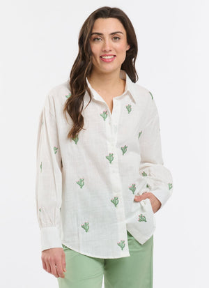 CACTUS SHIRT - SOLID WHITE