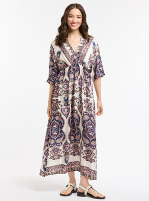 PAILSELY MAXI DRESS- NAVY & ROSE