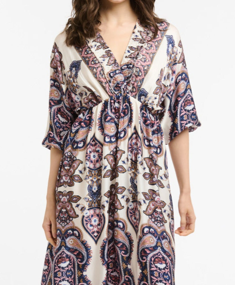 PAILSELY MAXI DRESS- NAVY & ROSE