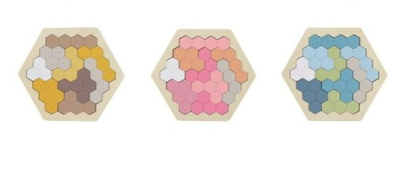 WOODEN HEXAGON PUZZLE