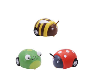 WOODEN PULL BACK ANIMALS