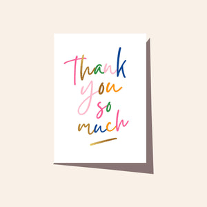 THANK YOU SCRIPT CARD