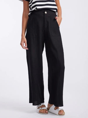 JUDE LINEN PANTS - BLACK