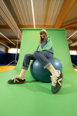 ELITE CLASSIC - GREEN/ CREAM SHERPA SNEAKERS