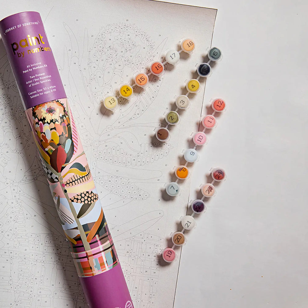 PAINT BY NUMBERS - TWO PROTEAS