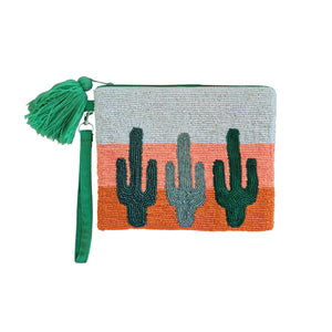 SUNSET CACTUS CLUTCH BAG