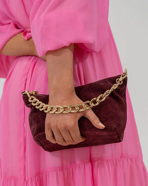 AGNES BAG - BURGANDY SUEDE
