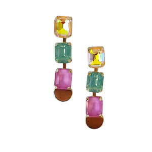 ADINA EARRING - PINK & GREEN