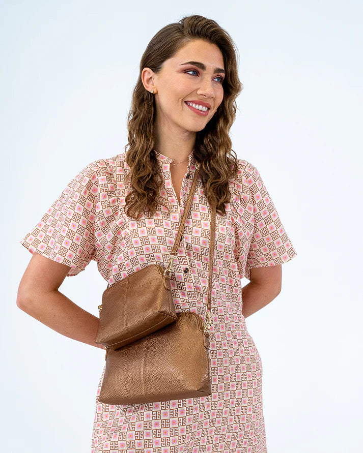 BURBANK LARGE CROSSBODY- COPPER