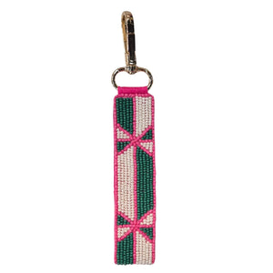 BEADED KEY CHAIN - BELLA WHITE