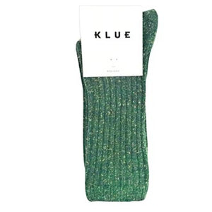 KLU SOCKS WOOL & SILK STAR DUST - DARK GREEN