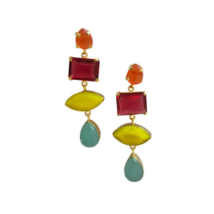 FIESTA RED LIME EARRING