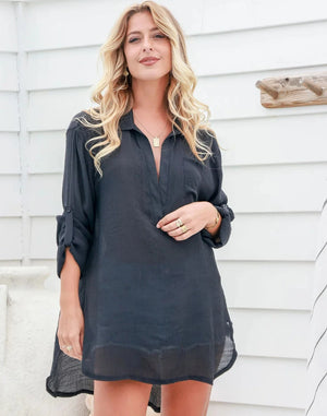 BEACH SHIRT - BLACK