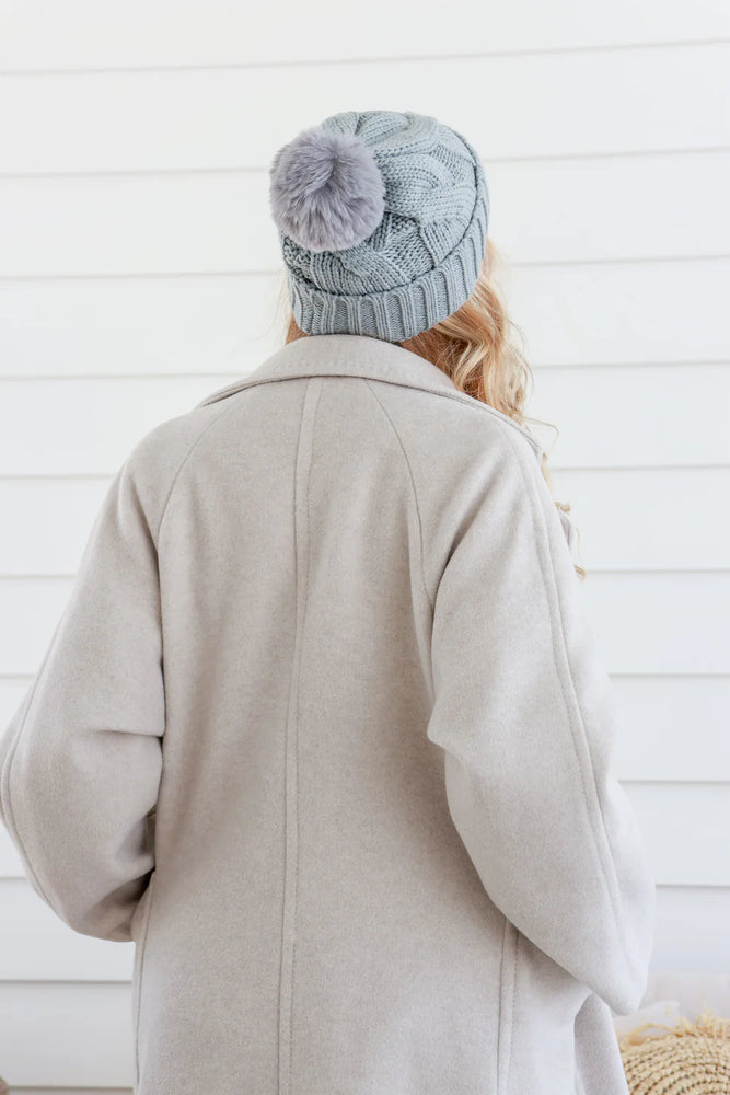 CLASSIC POM BEANIE - GREY