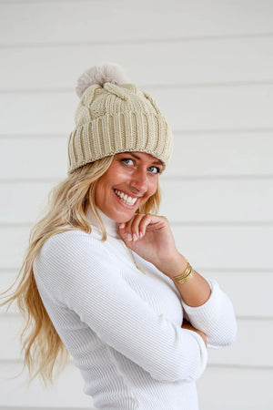 CLASSIC POM BEANIE - CAMEL