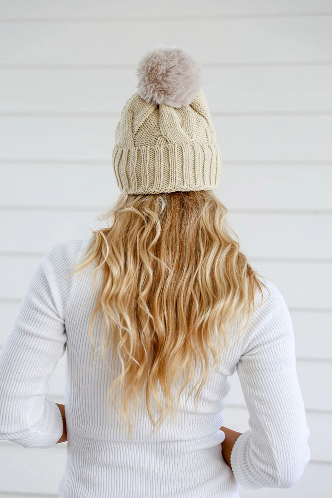 CLASSIC POM BEANIE - CAMEL