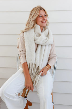 PLAIN SCARF - WHITE