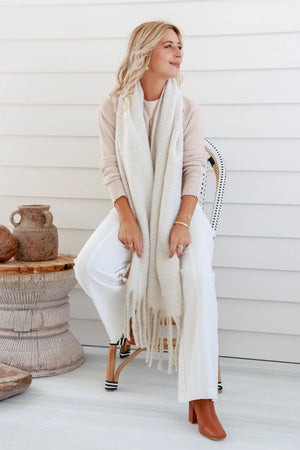 PLAIN SCARF - WHITE