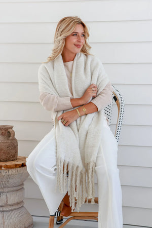 PLAIN SCARF - WHITE